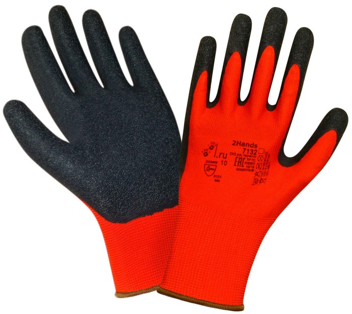 Перчатки нейлоновые с нитриловым покрытием