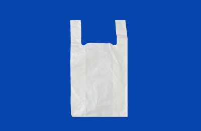 Пакет-майка ПНД 30+16*60, 15 мкм, белая, 100 штук