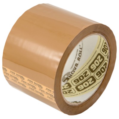 Скотч широкий, коричневый, 75х66мм 45 мкм